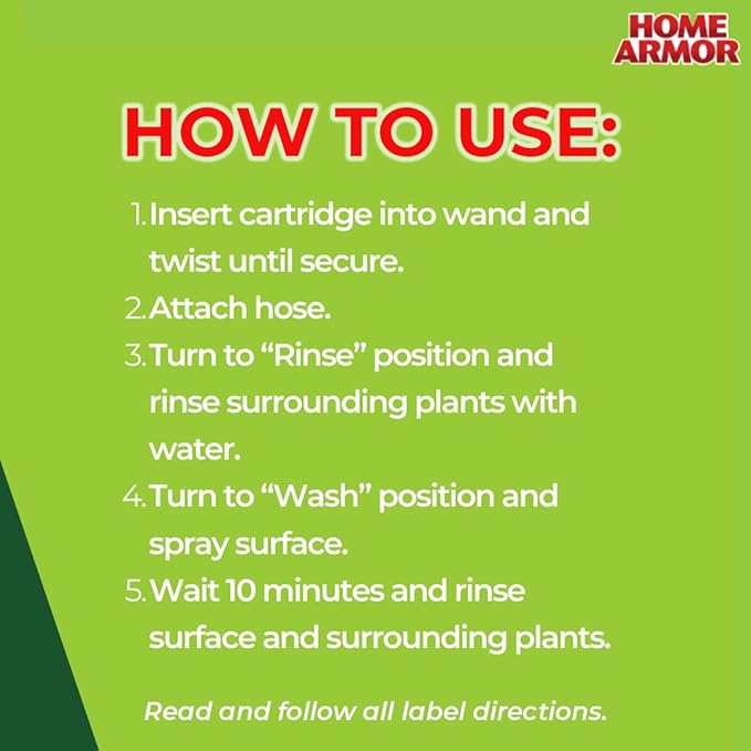 Home Armor Power Clean Wand, Outdoor Cleaning System, Blasts Away Stains from - Image 5