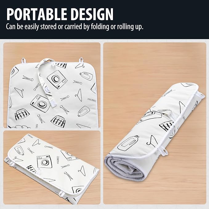 Seiritex Ironing Mat for Table Top, Portable Ironing Pad 39.4 x 18.9 inch Iron - Image 6