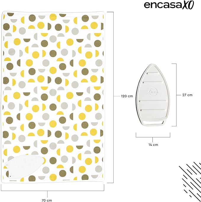 Encasa XO Ironing Mat/Pad with 3mm Padding & Silicone Iron Rest - Image 4