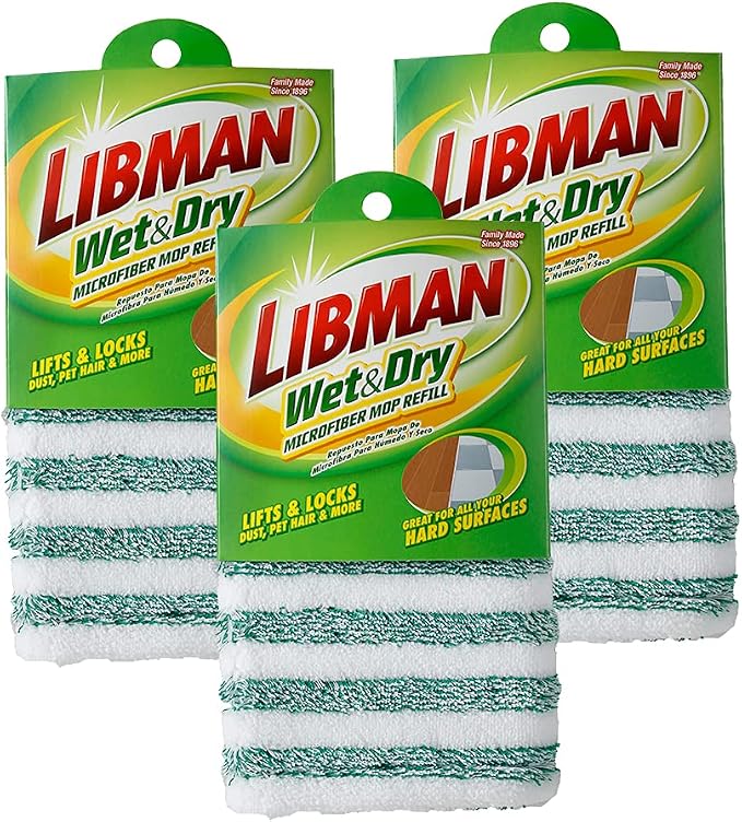 Libman Wet & Dry Microfiber Mop Refills | Dust Mop by TheLibmanCompany