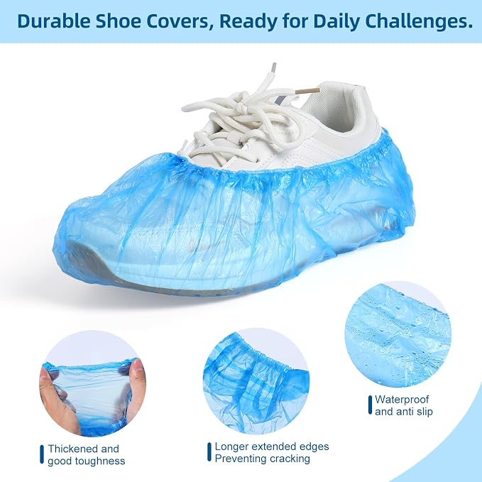 200 Pcs Shoe Covers Disposable Non Slip, Waterproof Shoe Covers Disposable - Image 4