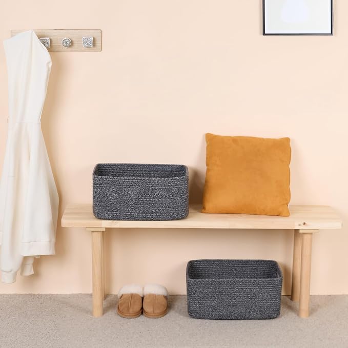 Large Storage Baskets for Shelves, Closet Organizers Bins for Clothes Blanket - Image 6