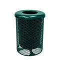 COATEDOUTDOORFURNITURE RFT-TXTGRN Heavy Duty Round Trash Receptacle by CoatedOutdoorFurniture