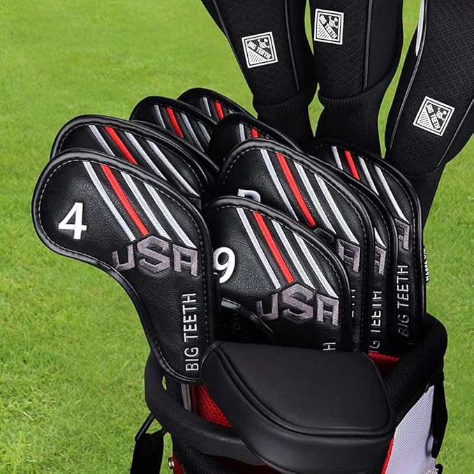 Big Teeth Golf Cover USA Stripe and Star Headcover Covers, Driver Fairway Wood - Image 3