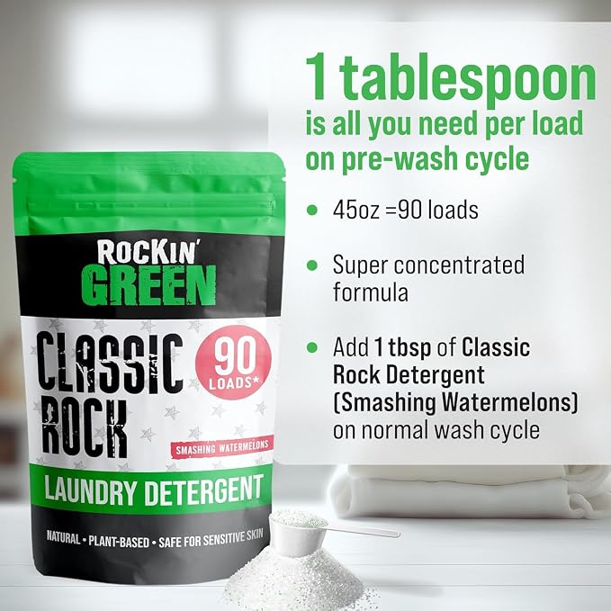 Rockin' Green Classic Rock Laundry Detergent, Plant based, All Natural Laundry - Image 5