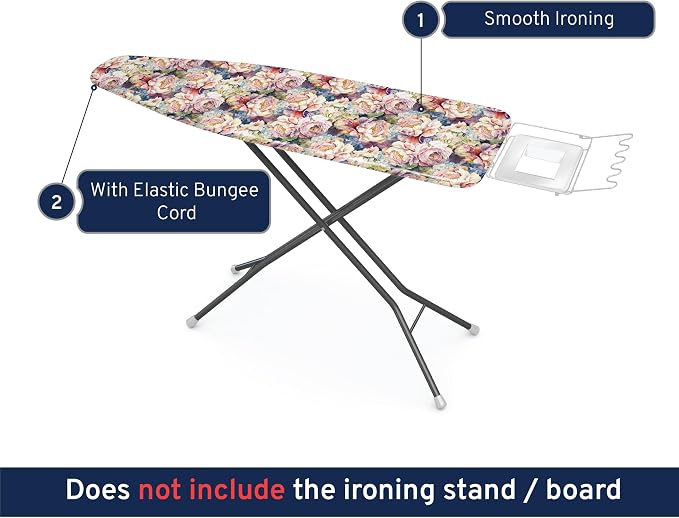 Encasa XO Ironing Board Cover and Pad 54"x15" - Image 3