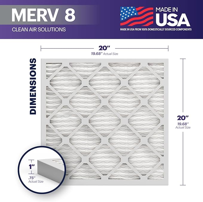 BNX TruFilter 20x20x1 Air Filter MERV 8 - Image 2