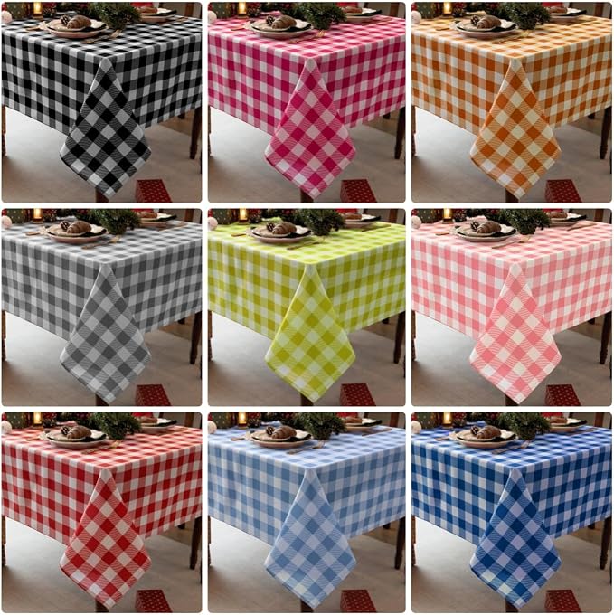 Classic Gingham Tablecloth Fabric - Image 4