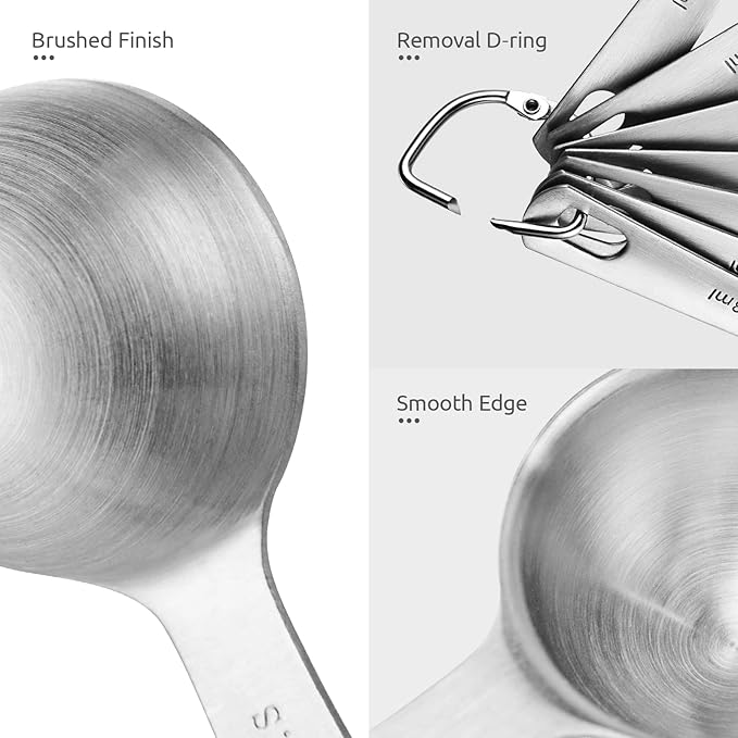 U-Taste 18/8 Stainless Steel Measuring Spoons Set: 7 Piece - Image 6