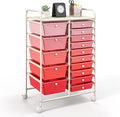 GOFLAME 15-Drawer Rolling Storage Cart, Utility Cart by GOFLAME