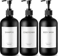 GMISUN Black Shampoo and Conditioner Dispenser, Shower Soap Dispenser Bottles by GMISUN