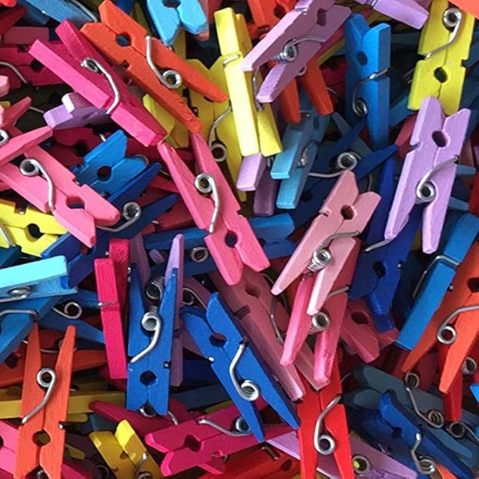 DurReus Wooden Clothespin Ornaments Cute Mini Strong Clothes Pin Hanging - Image 7