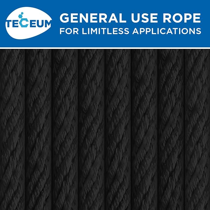 TECEUM Cotton Rope 3/16” – 200 FT – Strong All-Purpose Braided Rope – Natural - Image 9