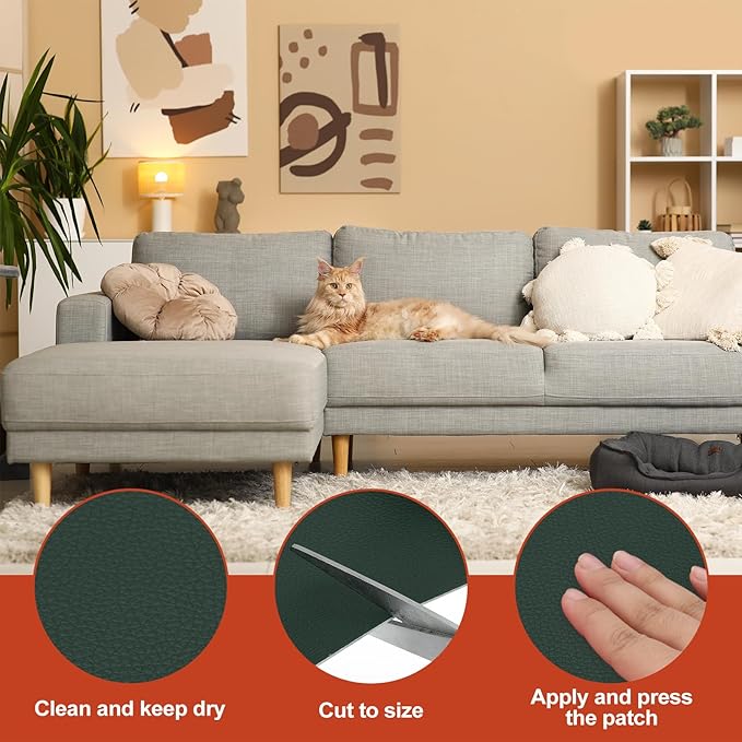 PATIKIL Leather Patches Tape for Furniture, 3.2 x 61 Inch Self Adhesive Vinyl - Image 3