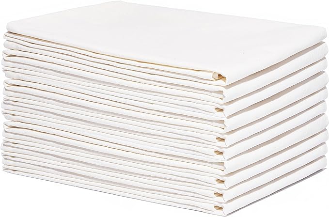 Wholesale Flour Sack Kitchen Towels – 50 Pack, Unbleached, All-Natural 100% by OrganicCottonMart