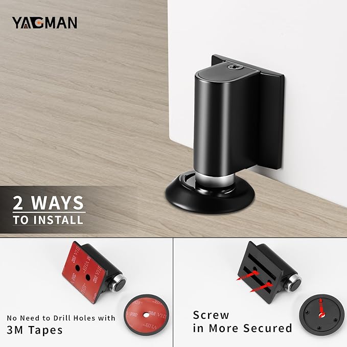 1 Pack Magnetic Door Stoppers Retractable Bottom of Door Holder No Drilling - Image 5
