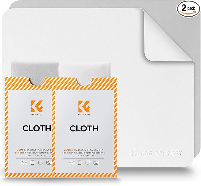 K&F CONCEPT 2 Pack Lens Cleaning Cloth | Microfiber Cleaning Cloth | Glasses by KFCONCEPT