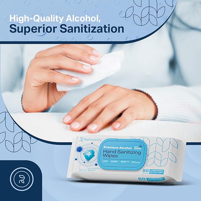 Large Alcohol Wipes 75% Unscented Hand Sanitizing Wipes Alcohol Wipes - Image 5