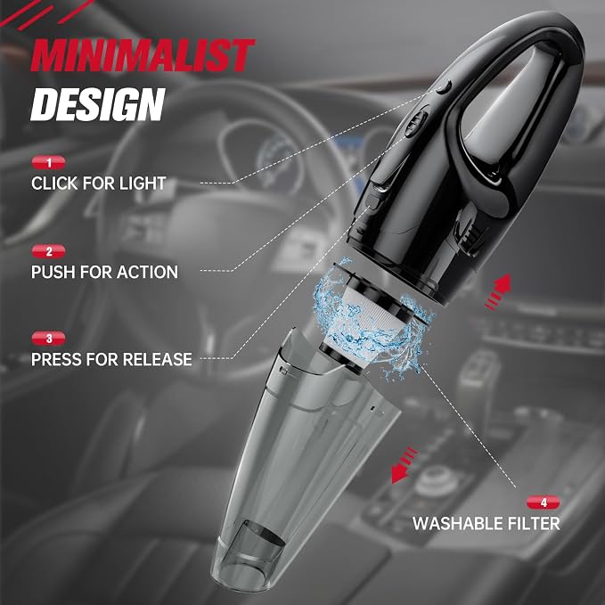 Handheld Vacuum Cordless Rechargeable, 1.65LBs Hand Held Vacuum Cordless - Image 7