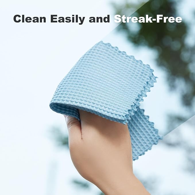 JOYMOOP Waffle Weave Cleaning Cloth, Reusable Absorbent Microfiber Cleaning - Image 4