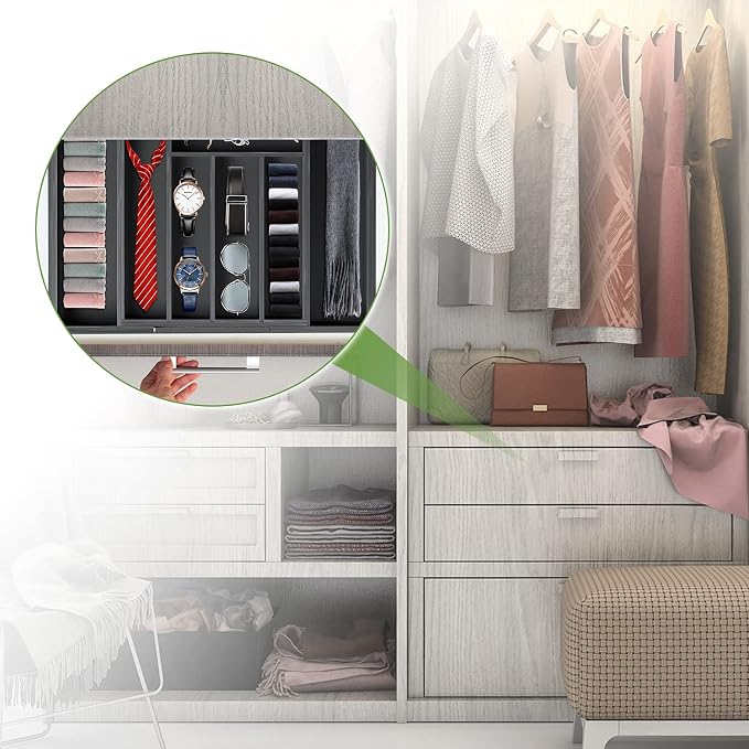 Pipishell Bamboo Expandable Drawer Organizer - Image 9