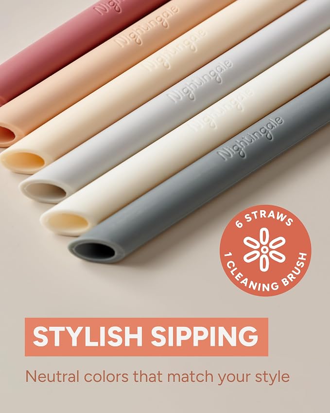 Nightingale 14” Silicone Tumbler Straws - Image 5