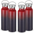 Neihepal 20 oz Insulated Water Bottles Bulk 4 Pack, Stainless Steel Double Wall by Neihepal