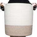 MINTWOOD Design 83L Extra Large 20x18 Inches Decorative Woven Cotton Rope Basket by MINTWOODDesign
