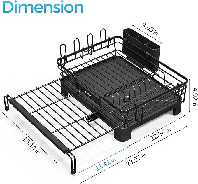 Extendable Dish Drying Rack, 2 in 1 Multifunction Dish Rack - Image 8