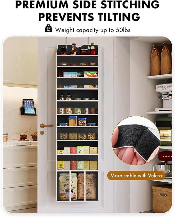 Over The Door Organizer Storage - 50lb Heavy Duty 6 Shelf Over Door Organizer - Image 5