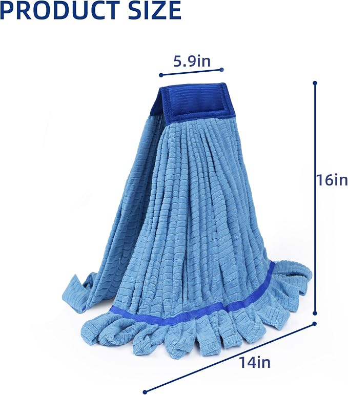 Large Microfiber Tube Mop Heads, Heavy Duty Mop Head, Highly Absorbent - Image 2