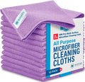 12" x 12" Pro Multi-Surface Microfiber Cleaning Cloths | Purple by MicrofiberWholesale