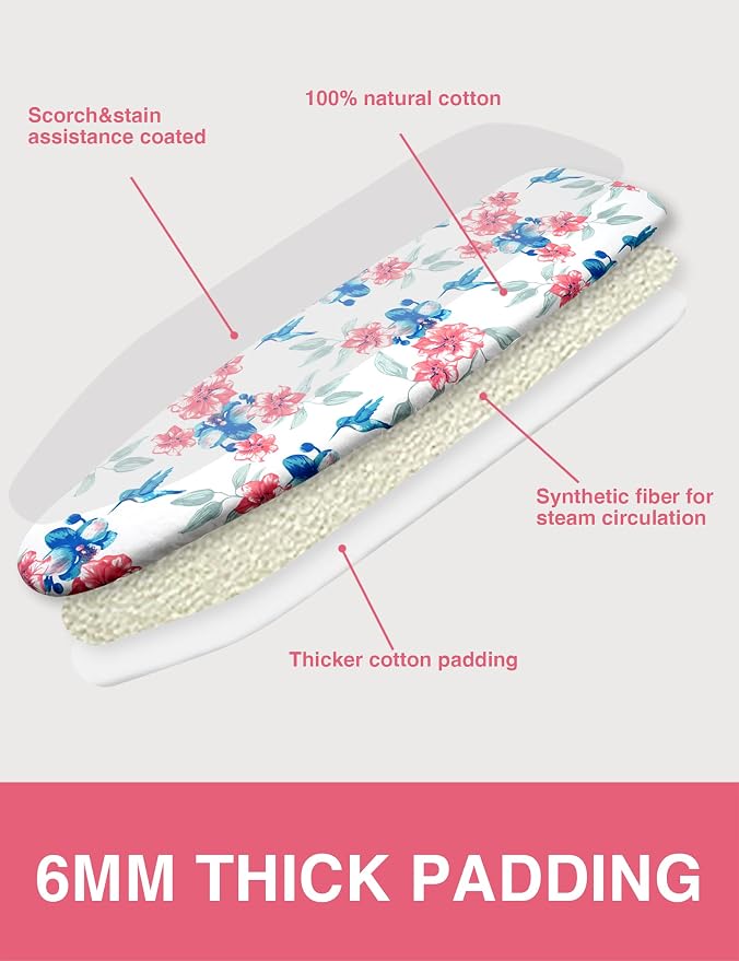 Extra Thick Ironing Board Cover and Pad, Resist Scorching and Staining - Image 3
