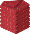 Artoid Mode Checkered Designed Cotton Red Terry Kitchen Dish Cloths, 12x12 Inch by ArtoidMode