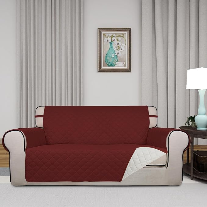 PureFit Reversible Quilted Sofa Cover, Water Resistant Furniture Protector - Image 2