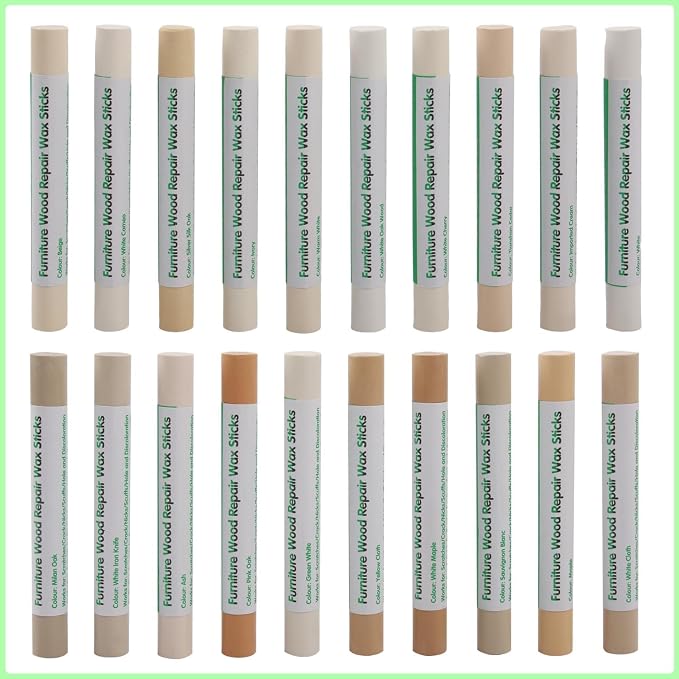 Furniture Markers Touch Up, 20 Colors Wood Filler Sticks, Wood Wax Crayons - Image 8