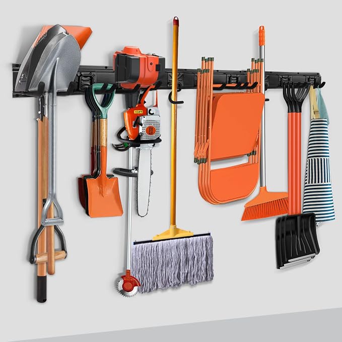 Garage Garden Tool Storage Rack Organizer Wall Mount, Yard Shovel Rack Holder by SMARTOLOGY