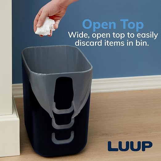 STORi Luup Bathroom Wastebasket, Secure Grocery Bags, Plastic Garbage Container - Image 8
