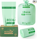 ECOLipak 13 Gallon Compostable Trash Garbage Bags, US BPI ASTM D6400 and OK by ECOLipak