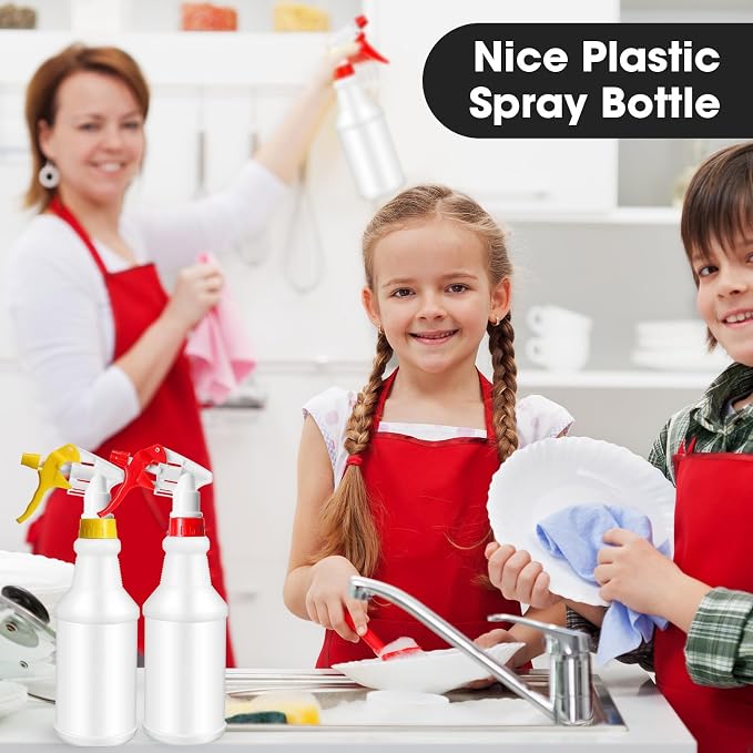 Eccliy 12 Pcs 16 Oz Plastic Spray Bottle, Adjustable Empty Reusable Sprayer - Image 6
