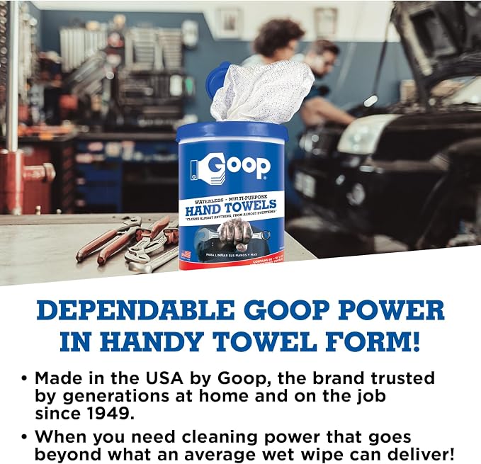 GOOP Multi-Purpose Waterless Hand Cleaner Towels - Image 8