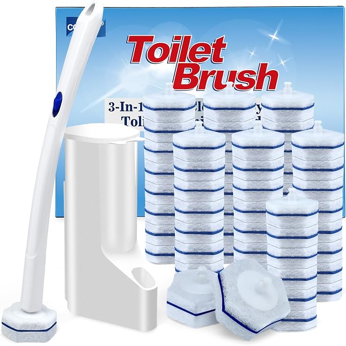 COBETE Disposable Toilet Brush Wand Kit by COBETE