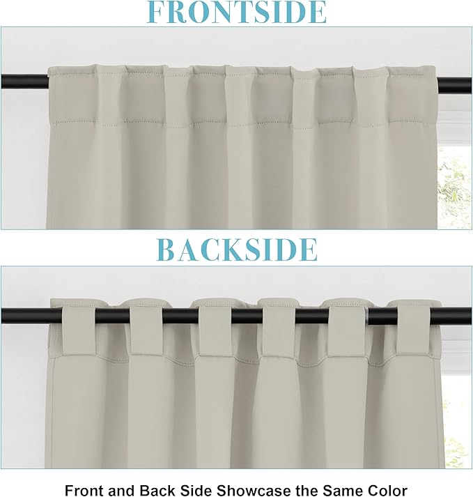 RYB HOME Small Window Curtains Blackout, Privacy Thermal Insulating Drapes - Image 7