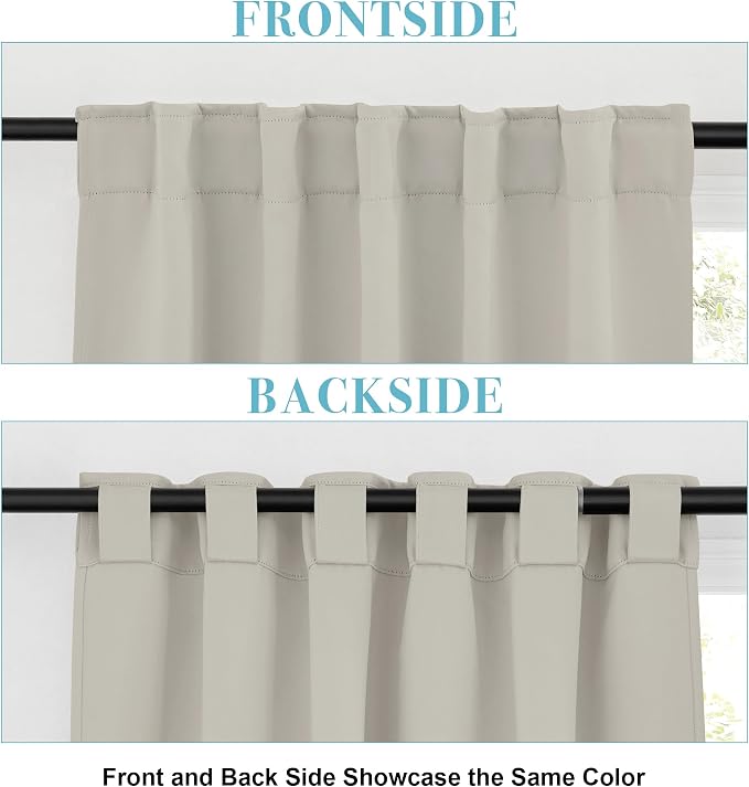 RYB HOME Blackout Curtains for Living Room, Privacy Thermal Insulating Window - Image 2