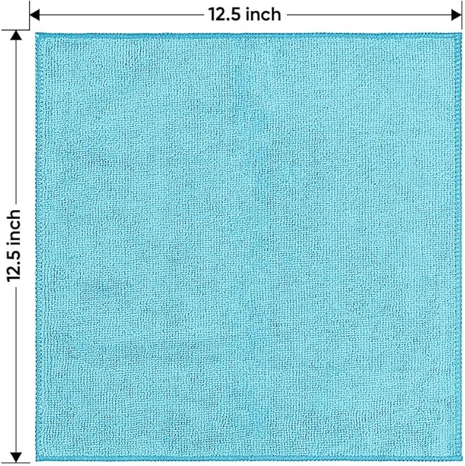 HOMEXCEL Microfiber Cleaning Cloth 12 Pack, 12.5 x 12.5 Inch Microfiber Towels - Image 7