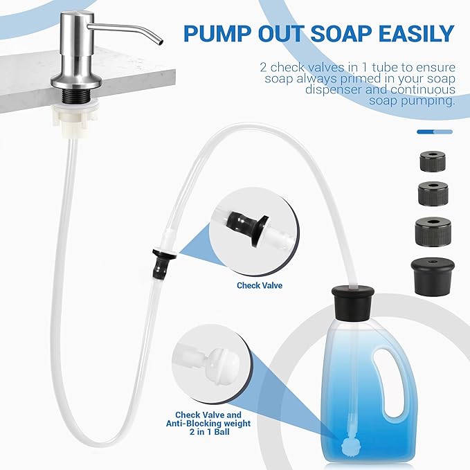 Yofidra Sink Soap Dispenser Extension Kit: Under Sink Dish Soap Dispenser - Image 4