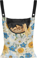 Floral Clothespin Bag with Hanging Rope Daffodil 14.5 x 12 Inch Summer by CREAMIC