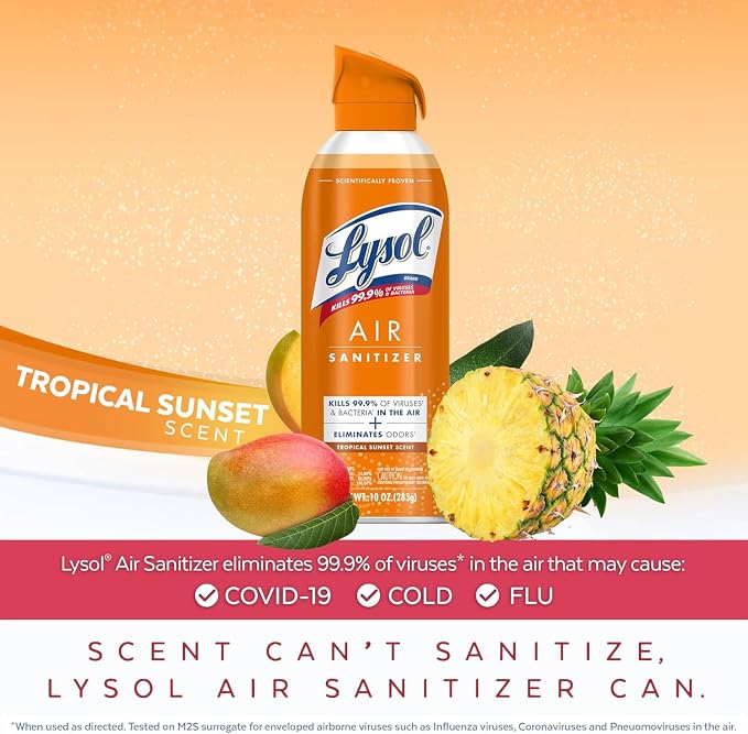 Lysol Air Sanitizer Spray with Odor Eliminator - Image 3