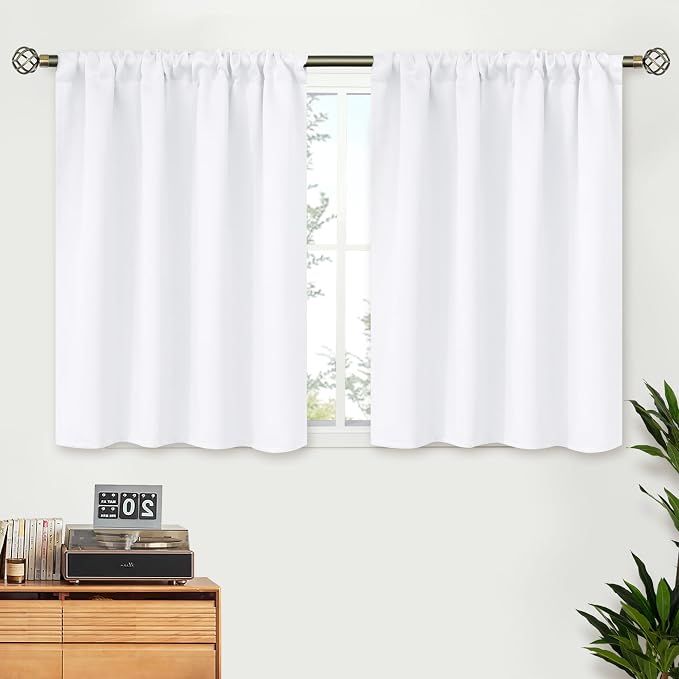 BGment Short White Curtains 36 Inches Length by BGment