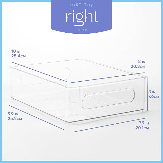 Plastic Food Storage 6 Pack Clear Container Bin - Image 4